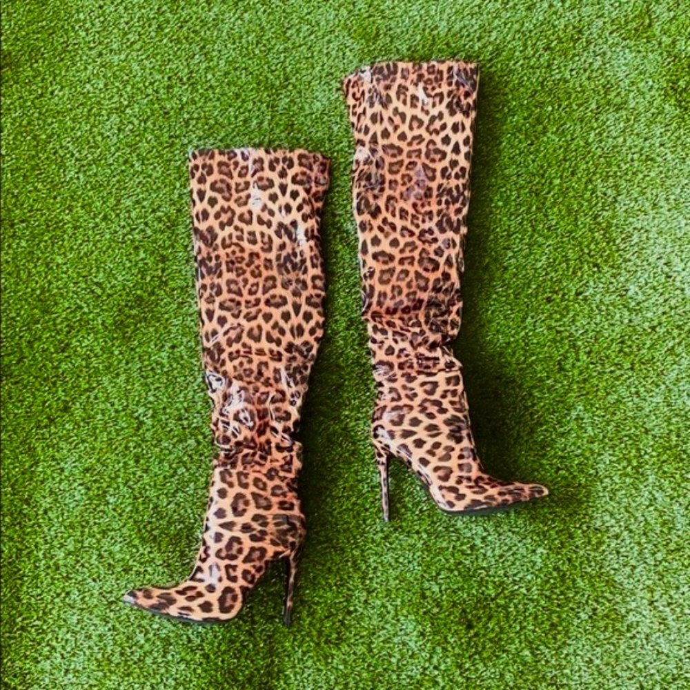 Over The Knee Boots. Cheetah